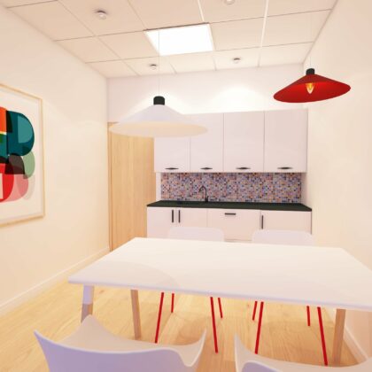 Smilo dental 3D staff room render
