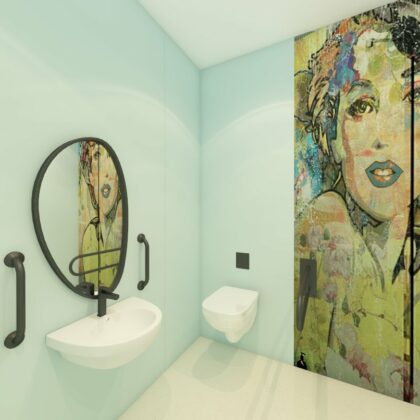 Smilo dental 3D render DDA compliant bathroom