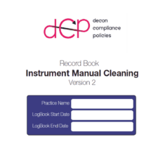 Instrument Manual Cleaning Record Book
