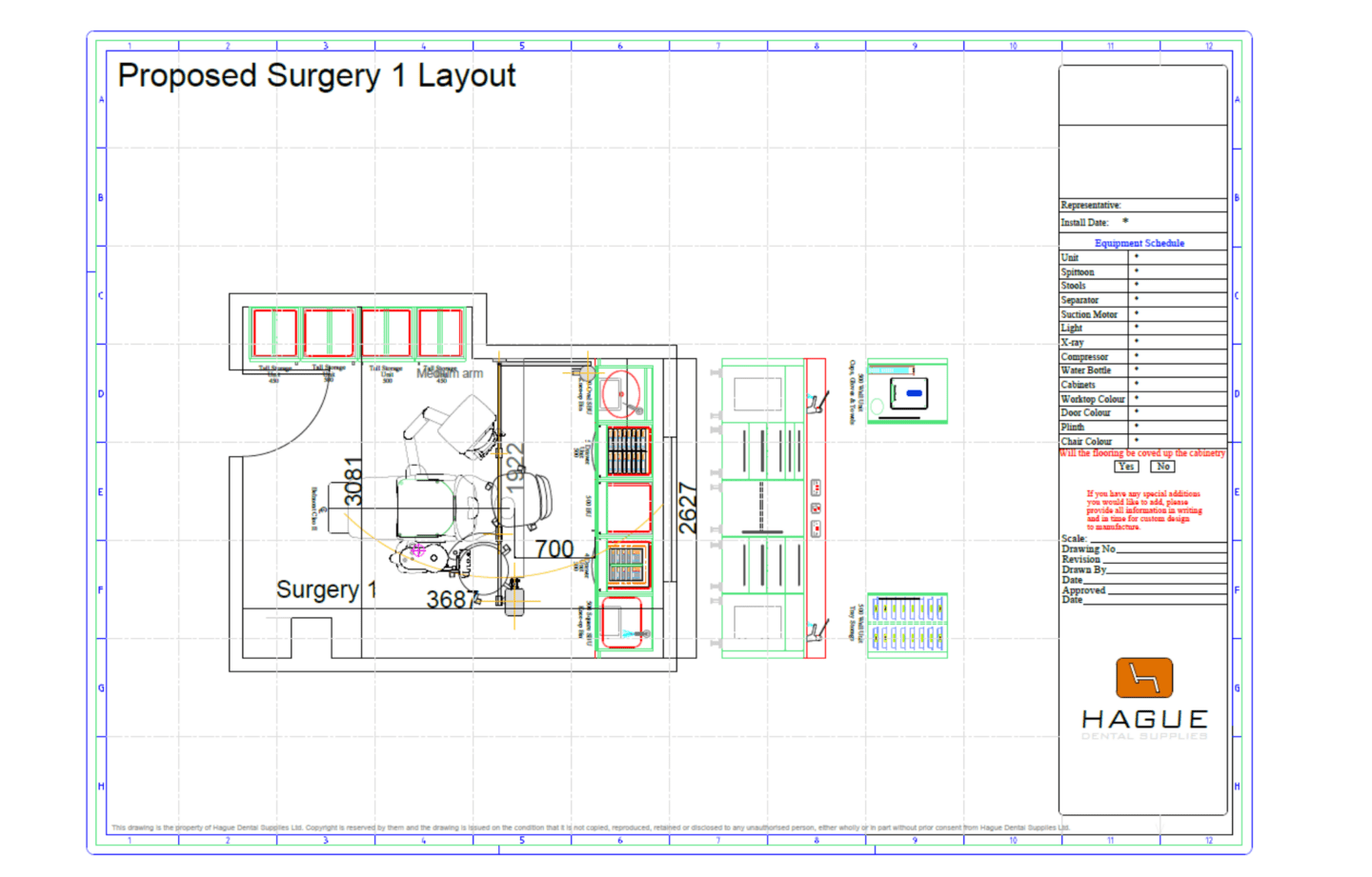 Surgery layout CAD 1