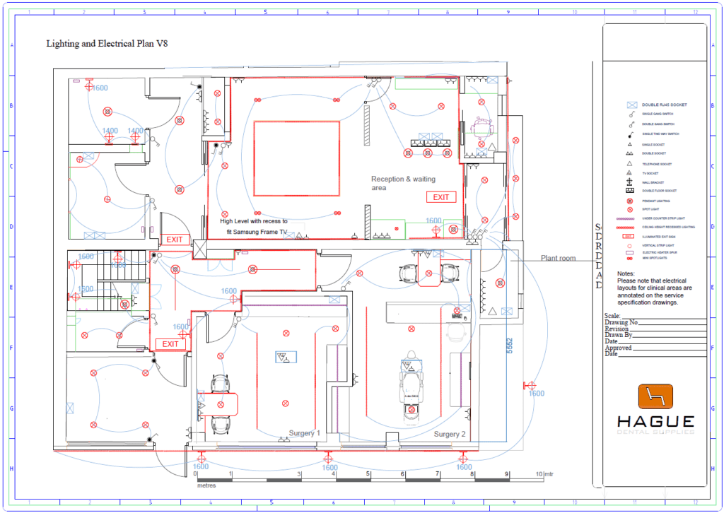 CAD Drawing - Lighting & Electrical Plan