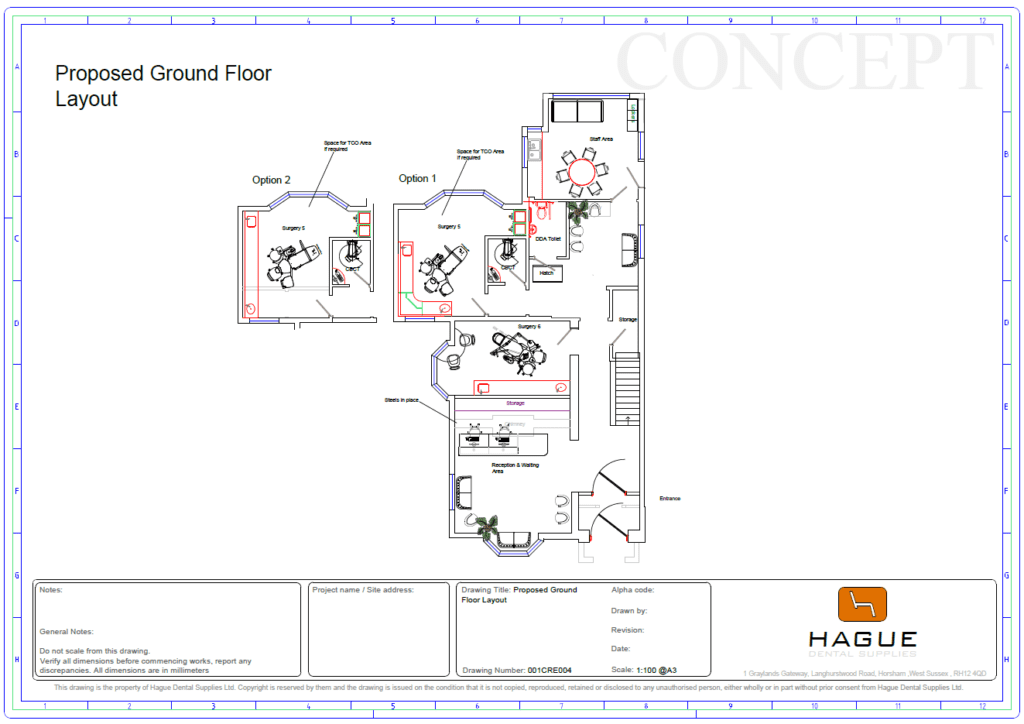 CAD Drawing - Ground floor layout